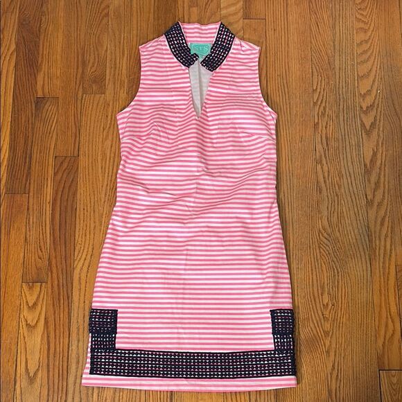 STS Sail to Sable Cotton Shift Dress in Pink and white Stripes size XS - Picture 2 of 9
